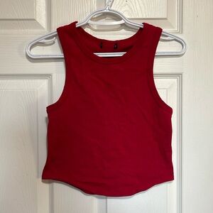 Red halter top